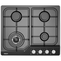 Газовая варочная поверхность с вытяжкой Akpo PGA 604 FGC-3 BL               из материала   цвет черный   Черный     | ООО "УЮТНЫЙ ДОМ"