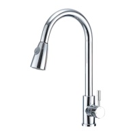 Смеситель для кухни Frap F60991 с душевой лейкой  из нержавеющей стали  Латунь цвет графит Хром На мойку  Хром     | ООО "ДОММОЙКИ"